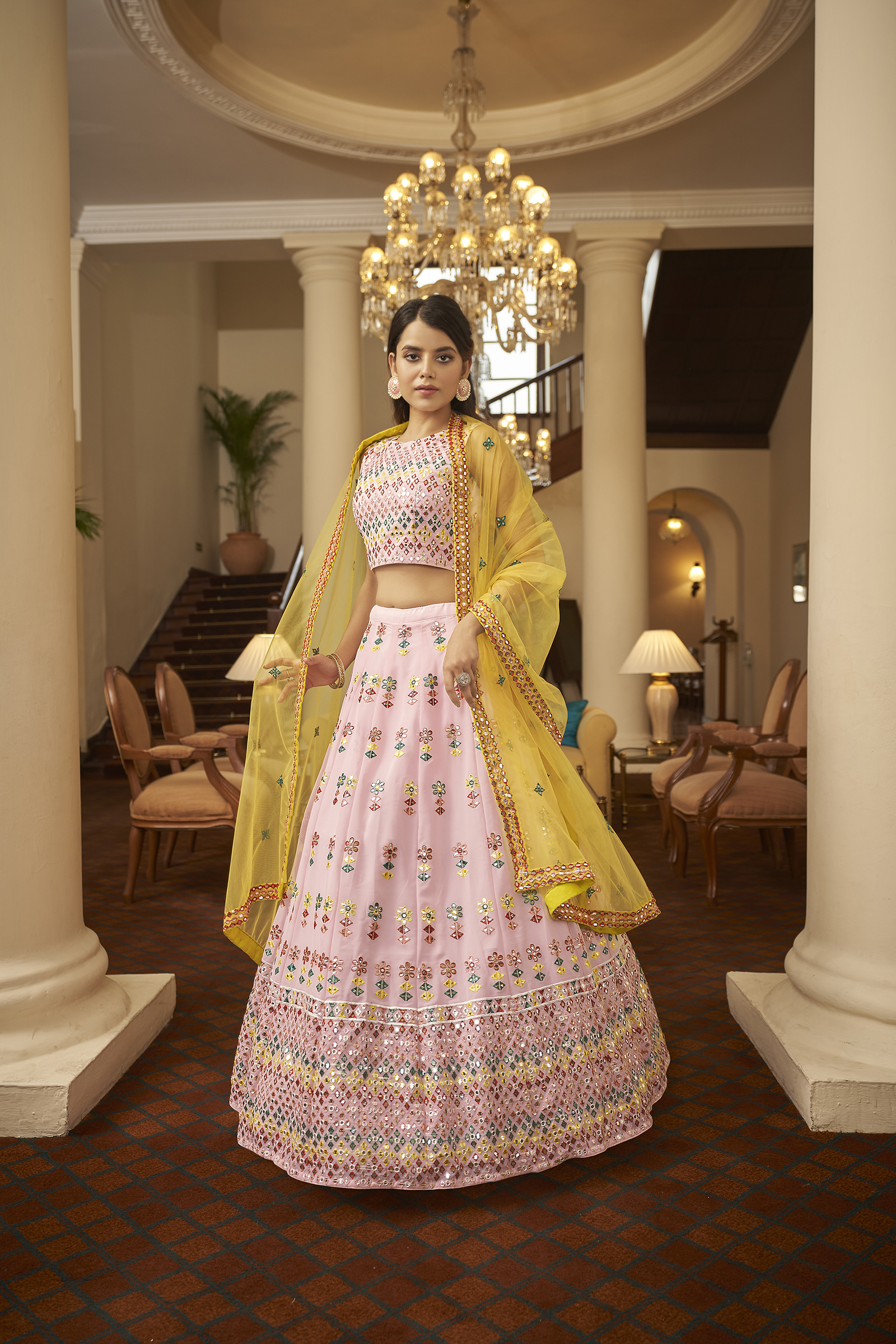Georgette Festival Wear Gota Patti work Lehenga Choli